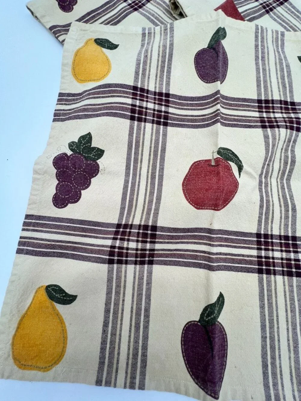 Harvest 2003 Fruit-Patterned 100% Cotton Napkins Table Linen Set of 3